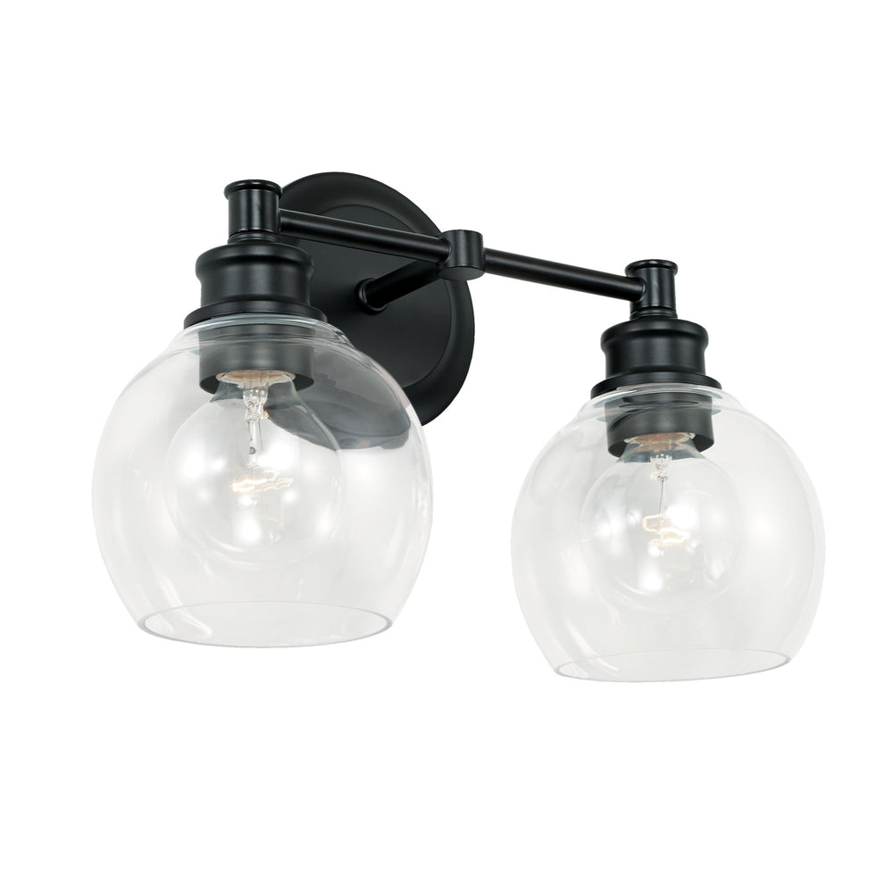 Capital Lighting - Two Light Vanity - Mid Century - Matte Black- Union Lighting Luminaires Decor