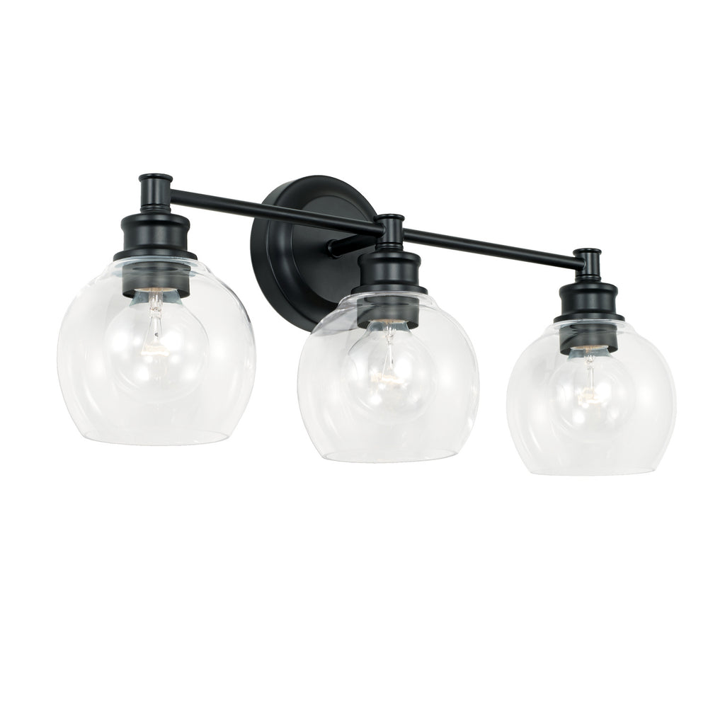 Capital Lighting - Three Light Vanity - Mid Century - Matte Black- Union Lighting Luminaires Decor
