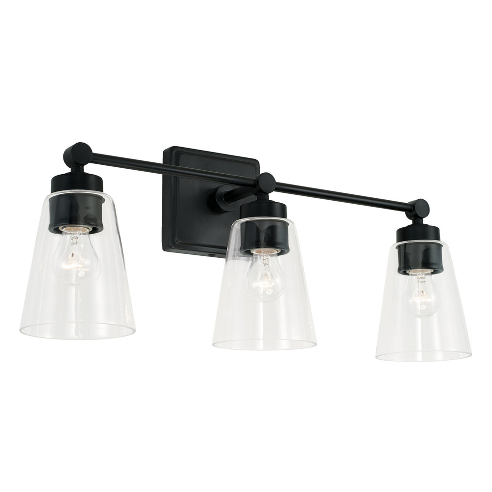 Capital Lighting - Three Light Vanity - Rory - Matte Black- Union Lighting Luminaires Decor