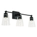 Capital Lighting - Three Light Vanity - Rory - Matte Black- Union Lighting Luminaires Decor