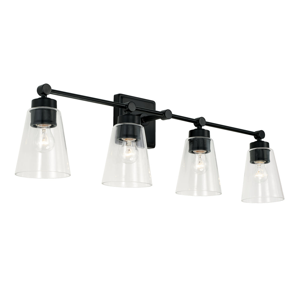 Capital Lighting - Four Light Vanity - Rory - Matte Black- Union Lighting Luminaires Decor