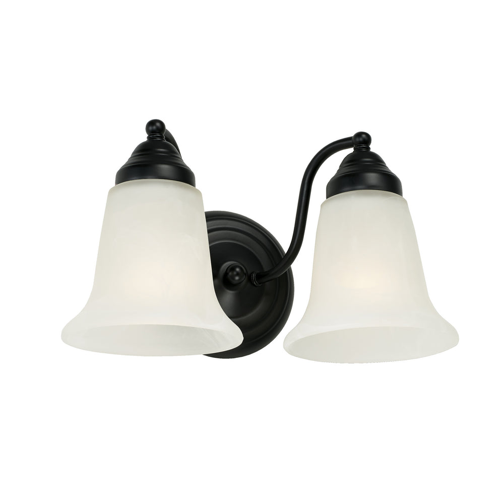 Capital Lighting - Two Light Vanity - Brady - Matte Black- Union Lighting Luminaires Decor