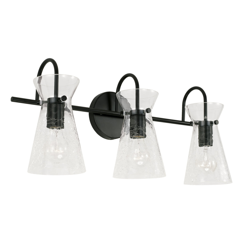 Capital Lighting - Three Light Vanity - Mila - Matte Black- Union Lighting Luminaires Decor