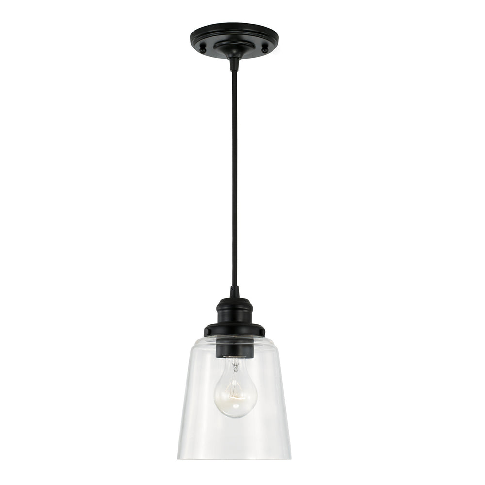 Capital Lighting - One Light Pendant - Fallon - Matte Black- Union Lighting Luminaires Decor