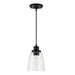 Capital Lighting - One Light Pendant - Fallon - Matte Black- Union Lighting Luminaires Decor