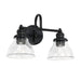 Capital Lighting - Two Light Vanity - Baxter - Matte Black- Union Lighting Luminaires Decor
