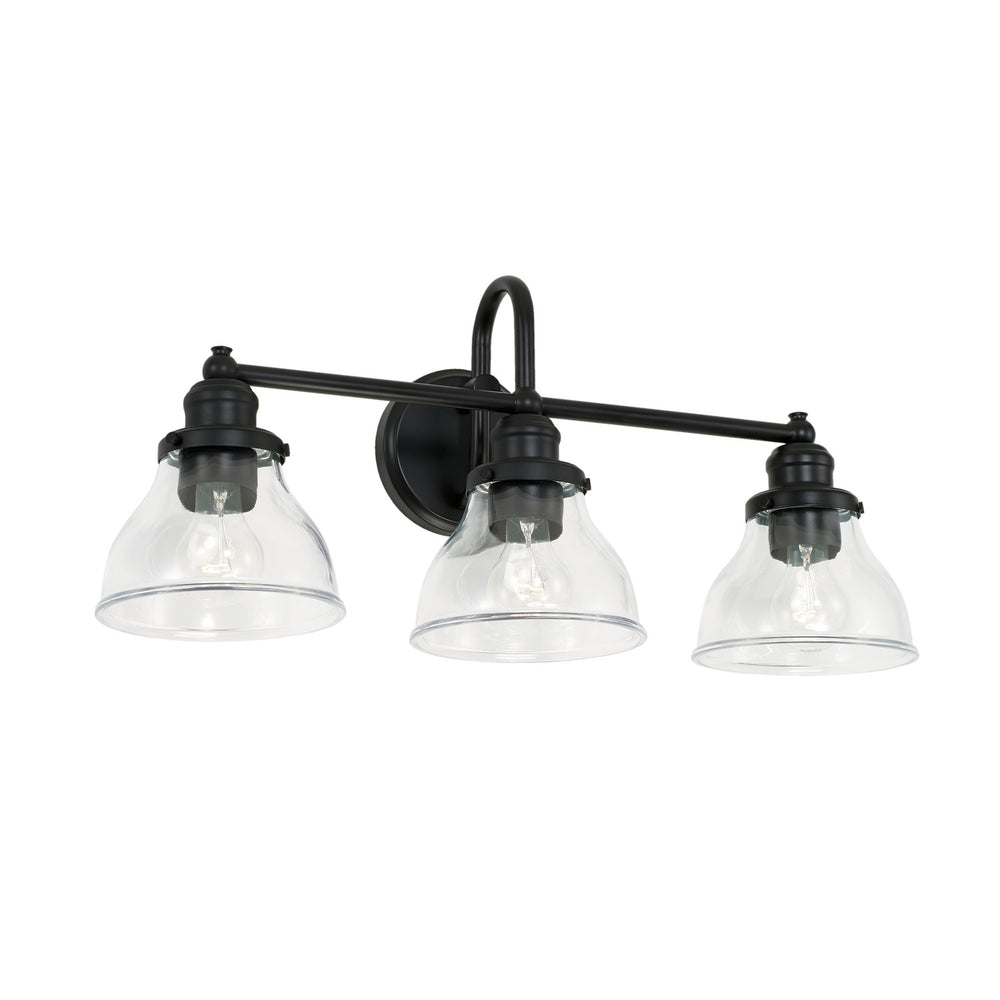 Capital Lighting - Three Light Vanity - Baxter - Matte Black- Union Lighting Luminaires Decor