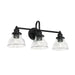 Capital Lighting - Three Light Vanity - Baxter - Matte Black- Union Lighting Luminaires Decor