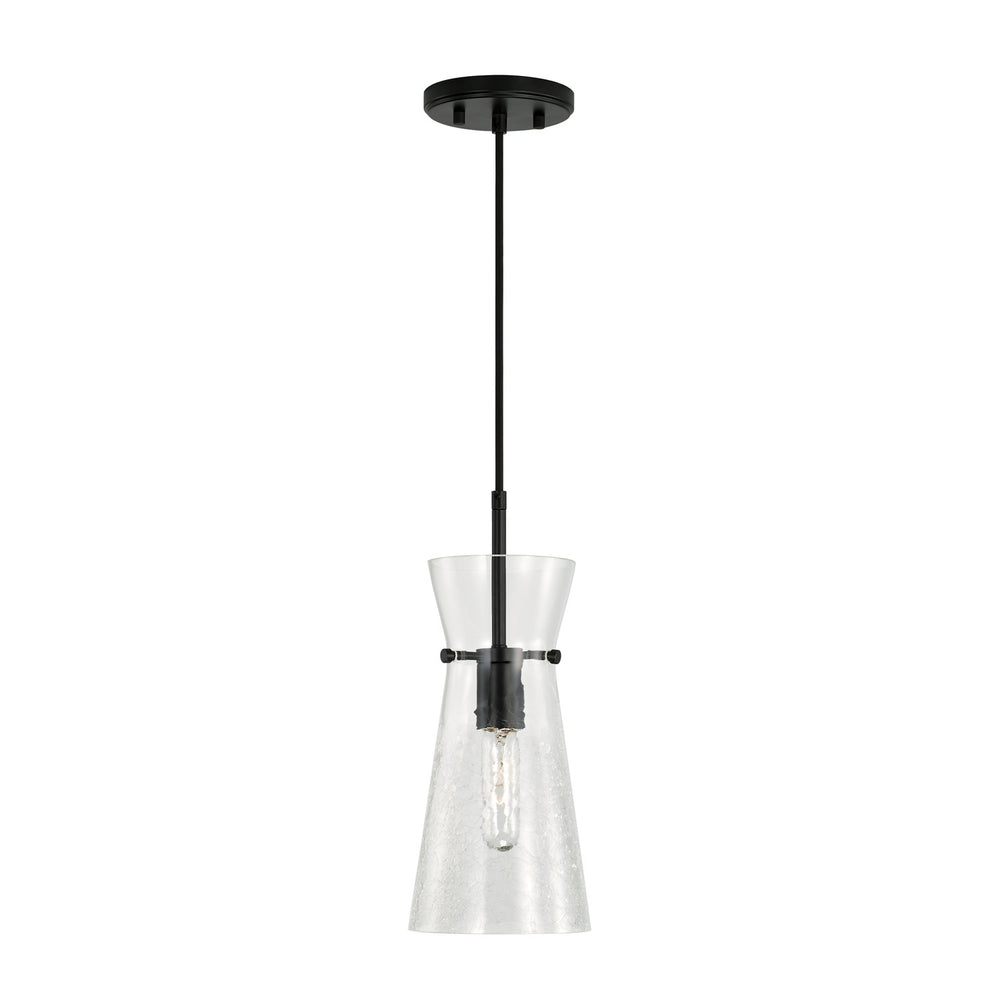 Capital Lighting - One Light Pendant - Mila - Matte Black- Union Lighting Luminaires Decor