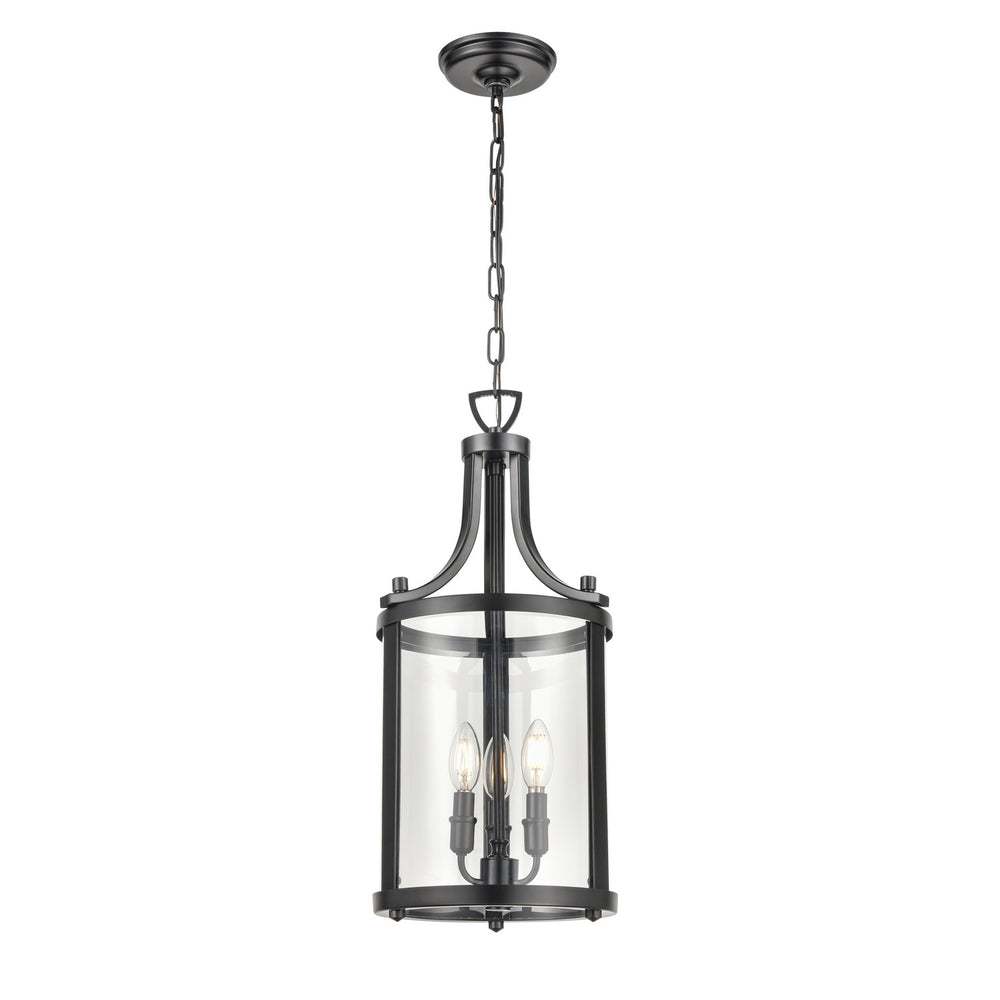 DVI Canada - Three Light Foyer Pendant - Niagara Special Edition - Ebony- Union Lighting Luminaires Decor