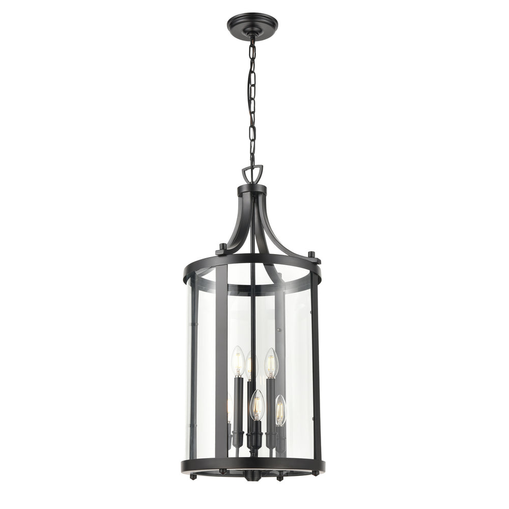 DVI Canada - Six Light Foyer Pendant - Niagara Special Edition - Ebony- Union Lighting Luminaires Decor