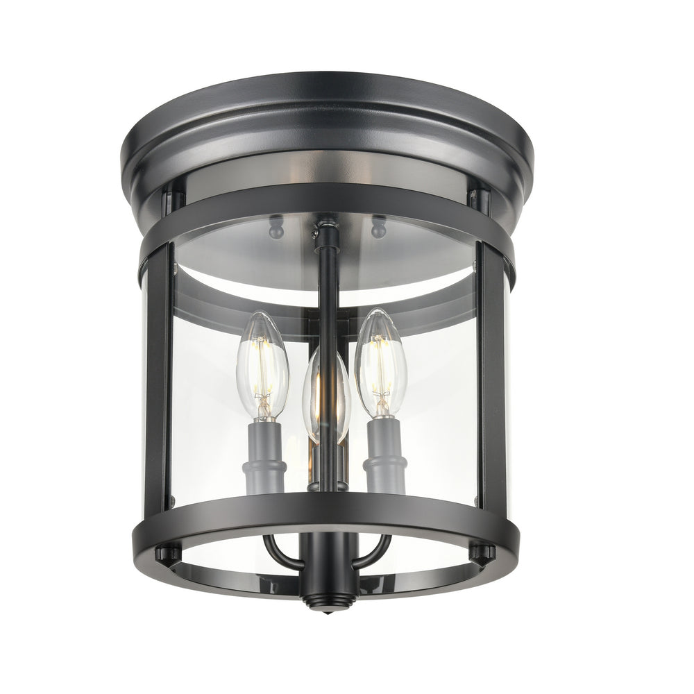 DVI Canada - Three Light Flush Mount - Niagara Special Edition - Ebony- Union Lighting Luminaires Decor