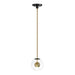 ET2 - LED Pendant - Nucleus - Black / Natural Aged Brass- Union Lighting Luminaires Decor
