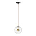 ET2 - LED Pendant - Nucleus - Black / Natural Aged Brass- Union Lighting Luminaires Decor