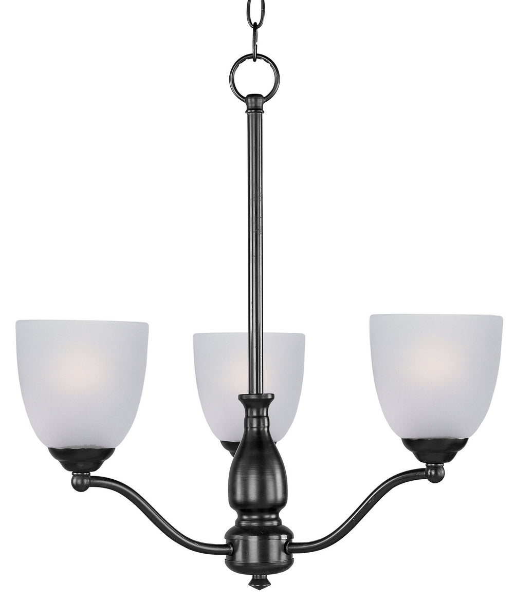 Maxim - Three Light Chandelier - Stefan - Black- Union Lighting Luminaires Decor