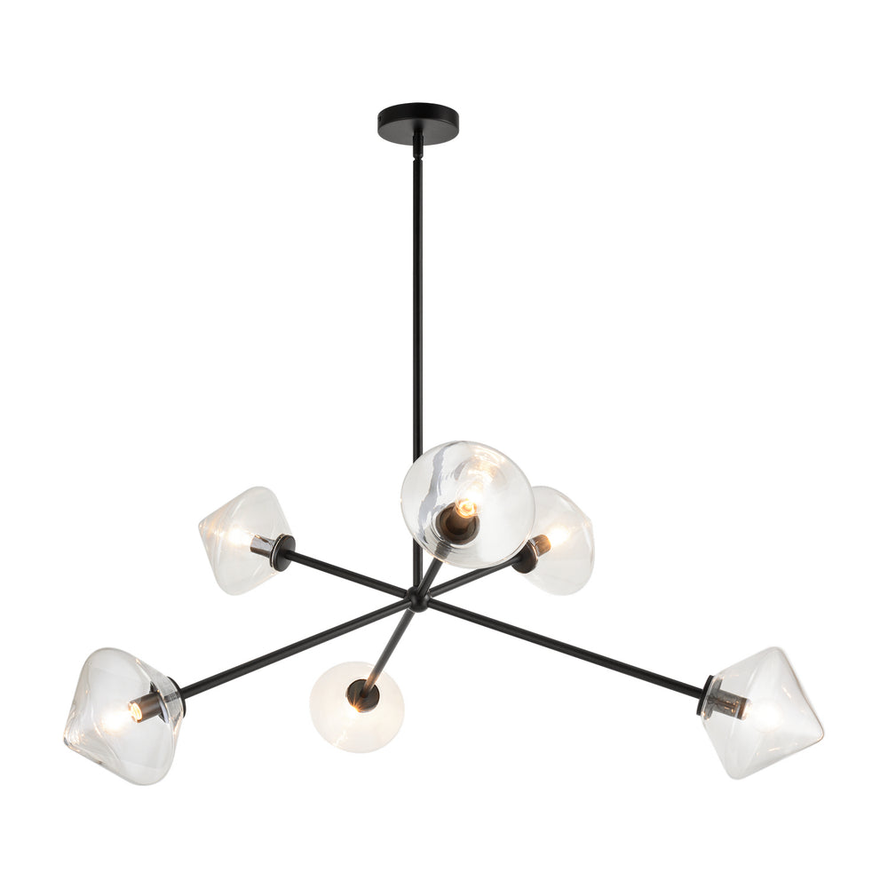 Matteo Canada - Six Light Pendant - Novo - Black- Union Lighting Luminaires Decor