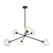 Matteo Canada - Six Light Pendant - Novo - Black- Union Lighting Luminaires Decor