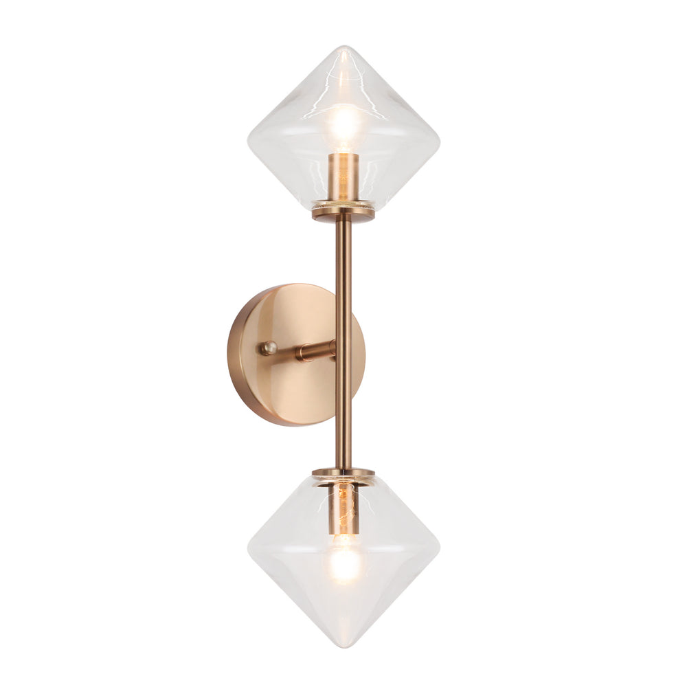 Matteo Canada - Two Light Wall Sconce - Novo - Aged Gold Brass- Union Lighting Luminaires Decor
