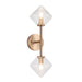 Matteo Canada - Two Light Wall Sconce - Novo - Aged Gold Brass- Union Lighting Luminaires Decor