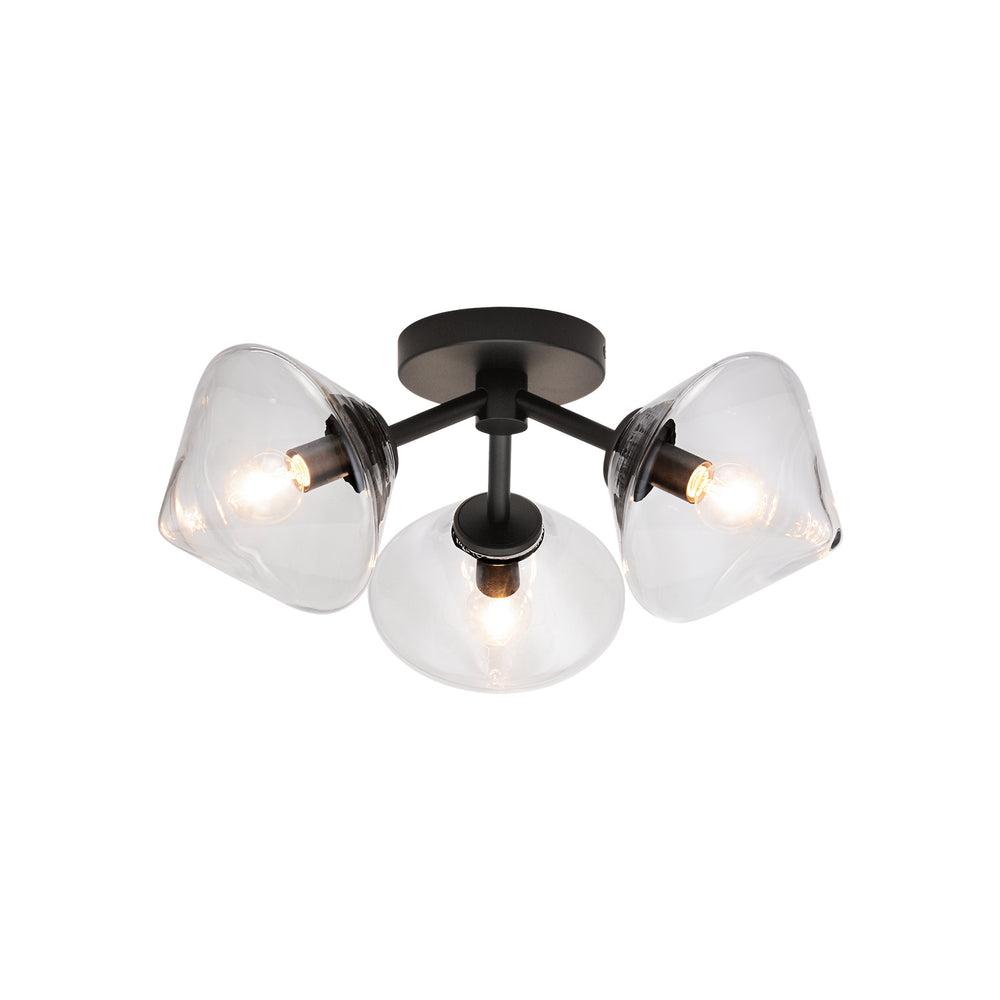 Matteo Canada - Three Light Ceiling Mount - Novo - Black- Union Lighting Luminaires Decor
