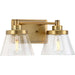 Progress Canada - Two Light Bath Bracket - Hinton - Vintage Brass- Union Lighting Luminaires Decor