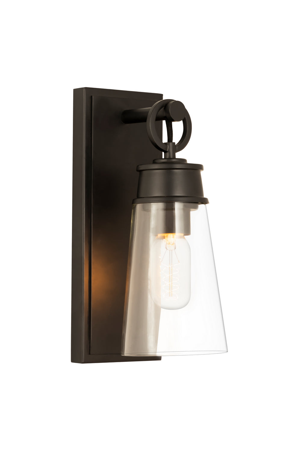 Z-Lite Canada - One Light Wall Sconce - Wentworth - Matte Black- Union Lighting Luminaires Decor
