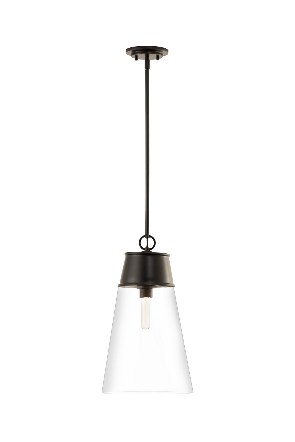 Z-Lite Canada - One Light Pendant - Wentworth - Matte Black- Union Lighting Luminaires Decor