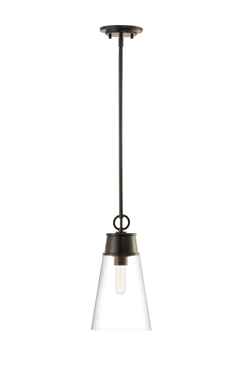 Z-Lite Canada - One Light Pendant - Wentworth - Matte Black- Union Lighting Luminaires Decor