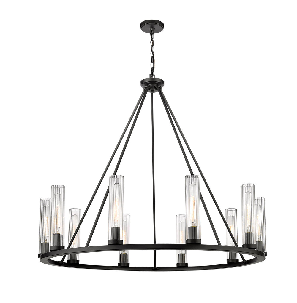 Z-Lite Canada - Ten Light Chandelier - Beau - Bronze- Union Lighting Luminaires Decor