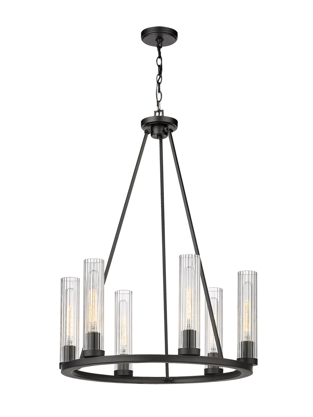 Z-Lite Canada - Six Light Chandelier - Beau - Bronze- Union Lighting Luminaires Decor