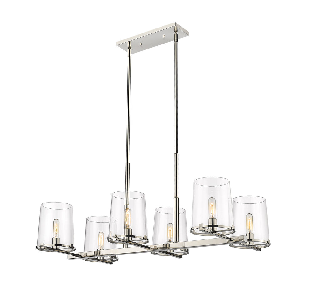 Z-Lite Canada - Six Light Chandelier - Callista - Polished Nickel- Union Lighting Luminaires Decor