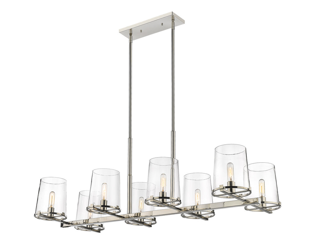 Z-Lite Canada - Eight Light Chandelier - Callista - Polished Nickel- Union Lighting Luminaires Decor