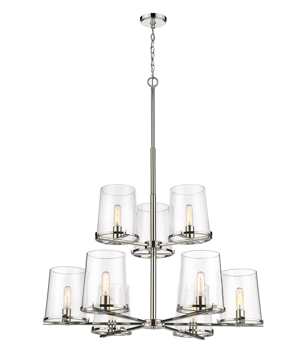 Z-Lite Canada - Nine Light Chandelier - Callista - Polished Nickel- Union Lighting Luminaires Decor