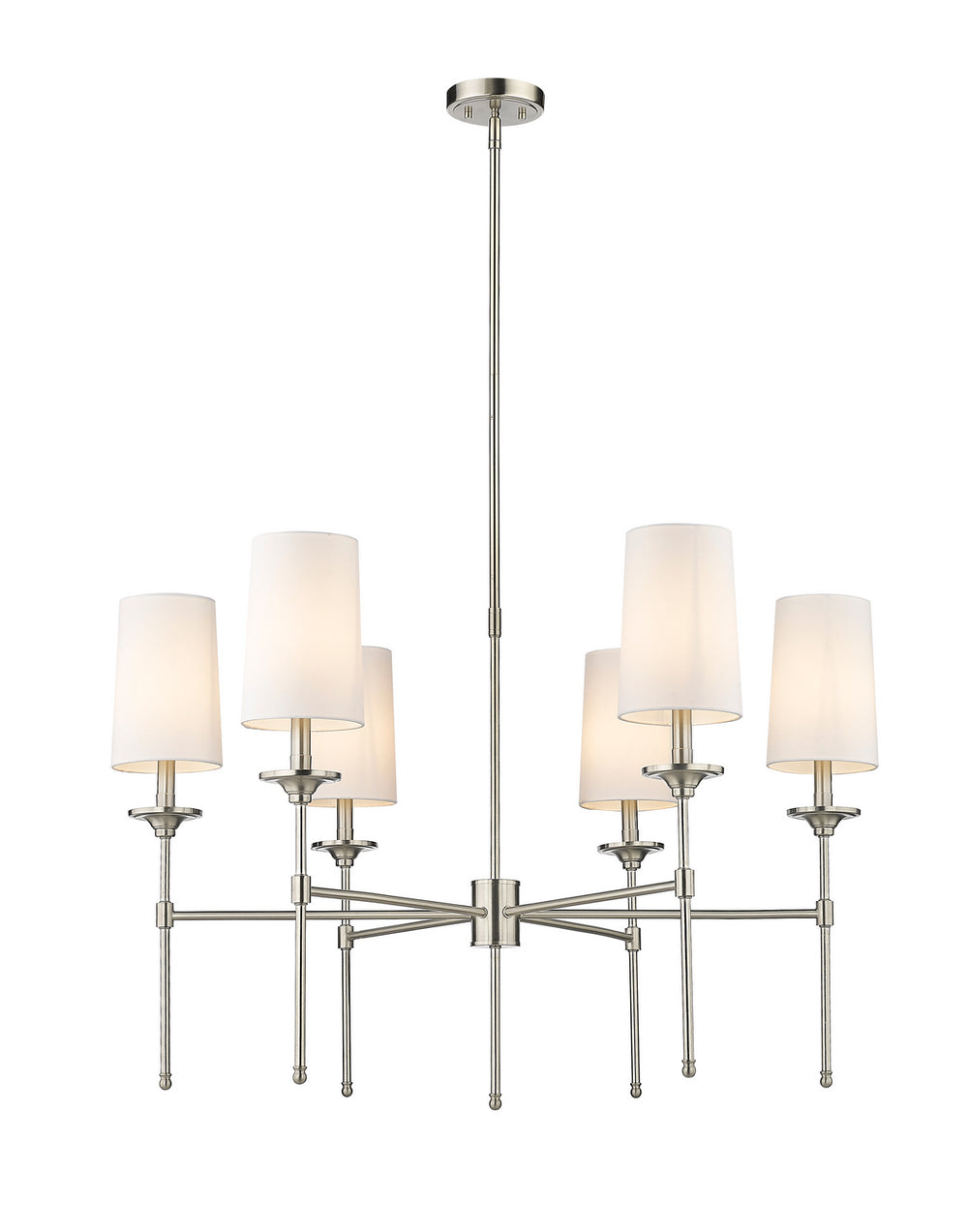 Z-Lite Canada - Six Light Chandelier - Emily - Brushed Nickel- Union Lighting Luminaires Decor