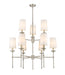 Z-Lite Canada - Nine Light Chandelier - Emily - Brushed Nickel- Union Lighting Luminaires Decor