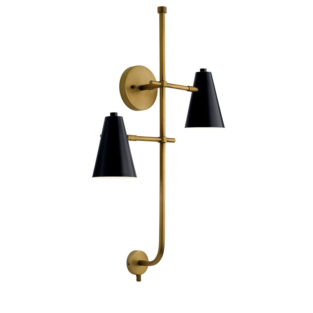 Kichler Canada - Two Light Wall Sconce - Sylvia - Black- Union Lighting Luminaires Decor