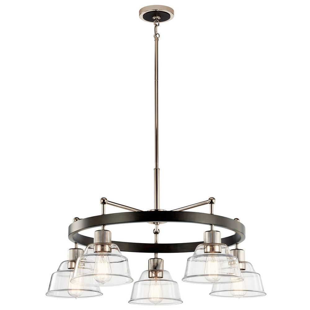 Kichler Canada - Five Light Chandelier - Eastmont - Polished Nickel- Union Lighting Luminaires Decor