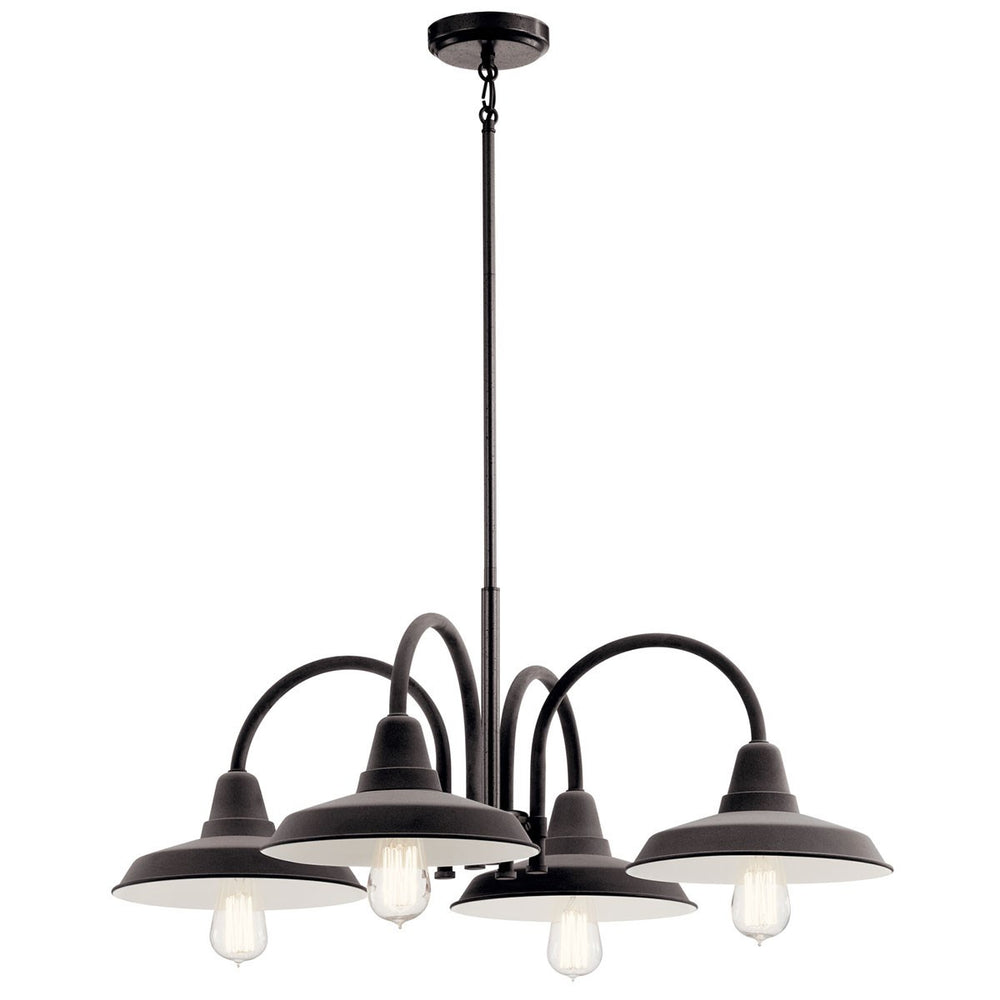 Kichler Canada - Four Light Chandelier - Marrus - Weathered Zinc- Union Lighting Luminaires Decor