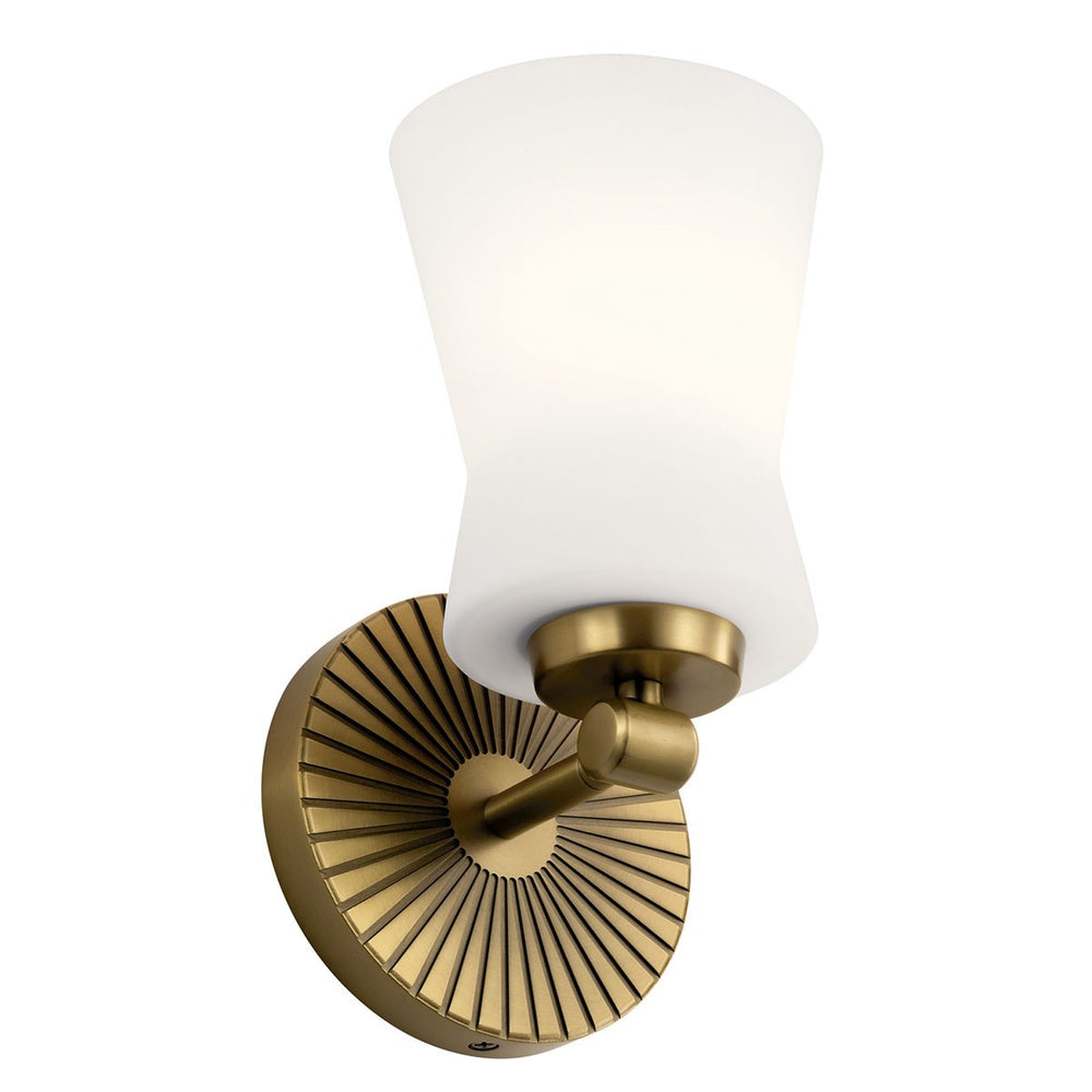 Kichler Canada - One Light Wall Sconce - Brianne - Brushed Natural Brass- Union Lighting Luminaires Decor