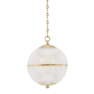 Hudson Valley Canada - One Light Pendant - Sphere No. 3 - Aged Brass- Union Lighting Luminaires Decor