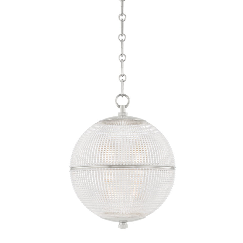 Hudson Valley Canada - One Light Pendant - Sphere No. 3 - Polished Nickel- Union Lighting Luminaires Decor