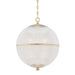 Hudson Valley Canada - One Light Pendant - Sphere No. 3 - Aged Brass- Union Lighting Luminaires Decor