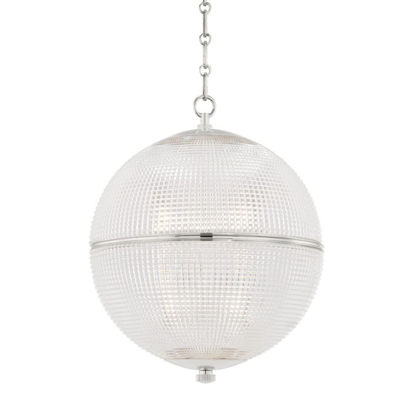 Hudson Valley Canada - One Light Pendant - Sphere No. 3 - Polished Nickel- Union Lighting Luminaires Decor