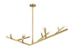 Avenue Lighting - 12 Light Linear Chandelier - The Oaks - Brushed Brass- Union Lighting Luminaires Decor