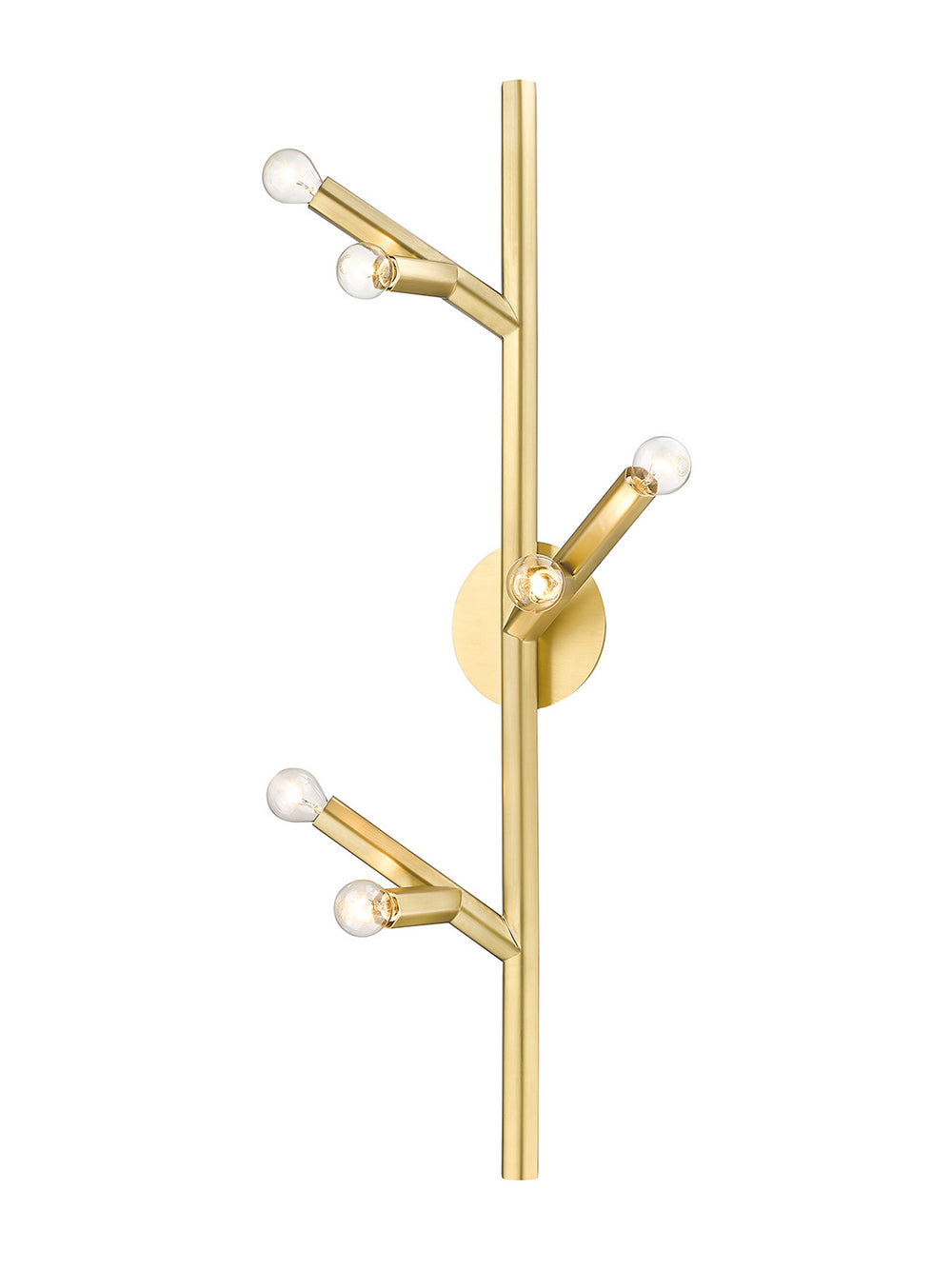Avenue Lighting - Six Light Wall Sconce - The Oaks - Brushed Brass- Union Lighting Luminaires Decor