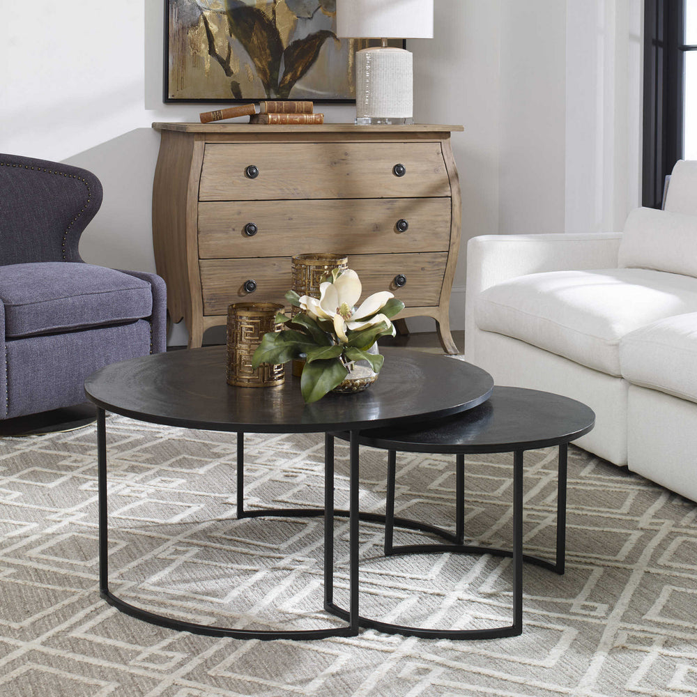 Uttermost - Coffee Tables S/2 - Barnette - Oxidized Black- Union Lighting Luminaires Decor
