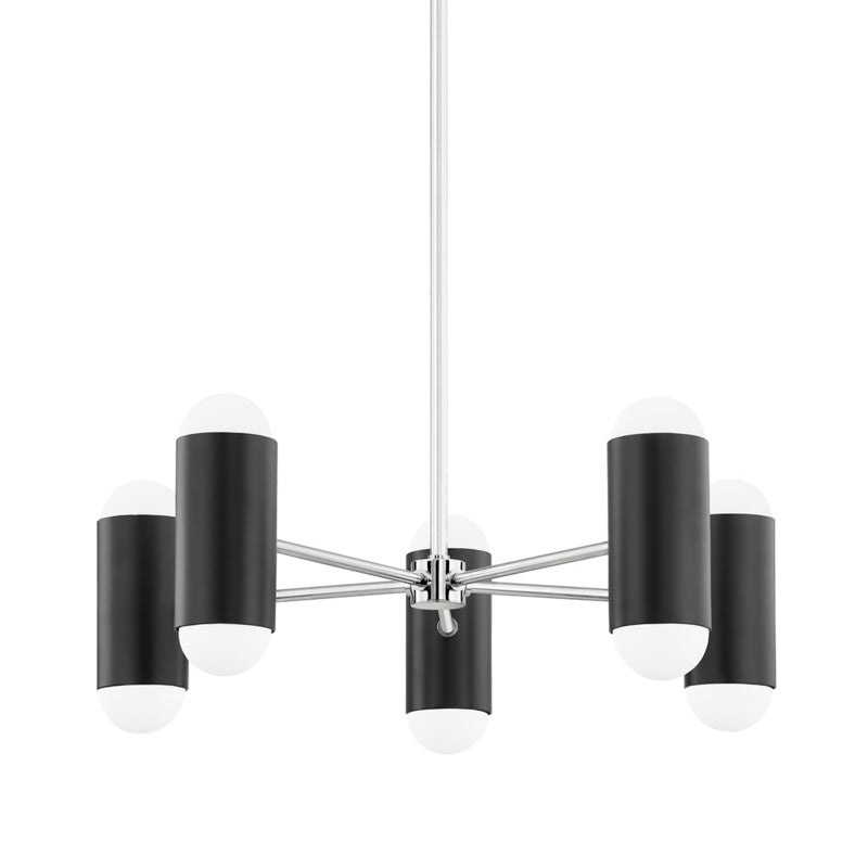 Mitzi Canada - Ten Light Chandelier - Kira - Polished Nickel/Soft Black- Union Lighting Luminaires Decor
