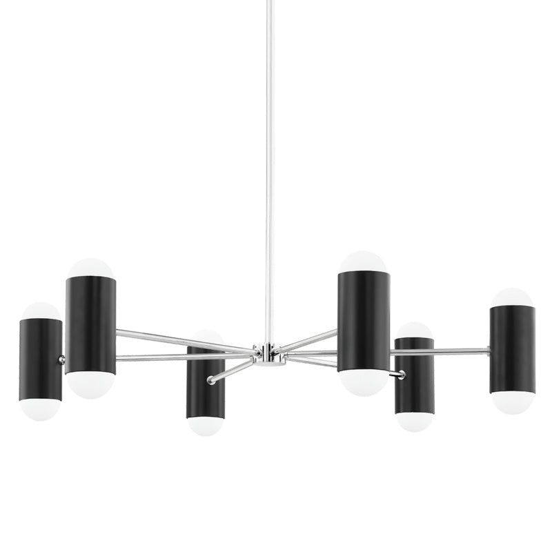 Mitzi Canada - 12 Light Chandelier - Kira - Polished Nickel/Soft Black- Union Lighting Luminaires Decor