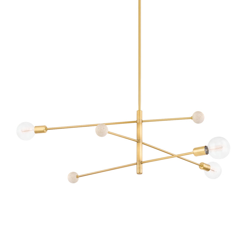 Mitzi Canada - Three Light Chandelier - Slater - Aged Brass- Union Lighting Luminaires Decor