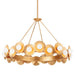 Corbett Lighting Canada - LED Chandelier - Emerald - Vintage Gold Leaf- Union Lighting Luminaires Decor